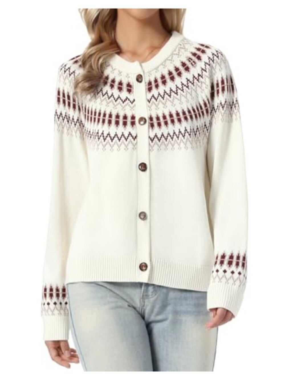 Raglan Long Sleeve Open Front Knit Cardigan Button Casual Sweater